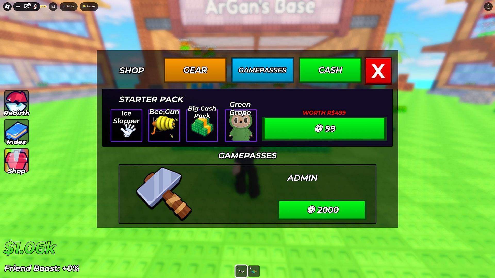 The in-game shop in Steal a Labubu (Image via Roblox)
